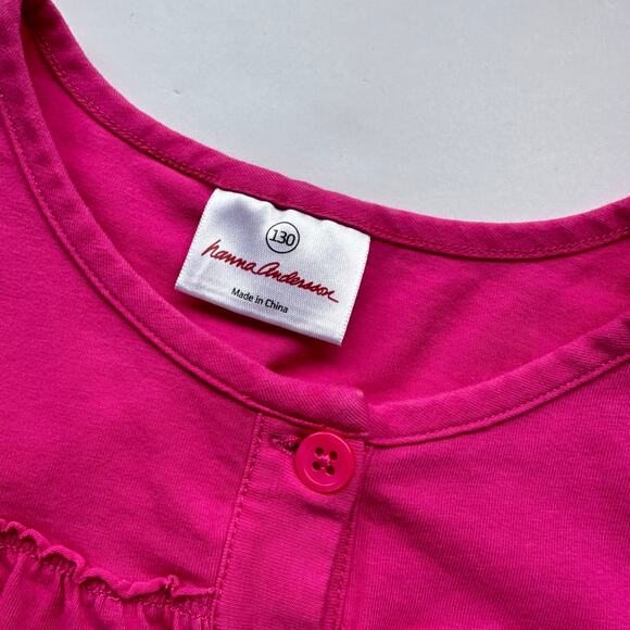 Hanna Andersson Pink Button-Front Cardigan - Size 130 (8) - Picture 4 of 4